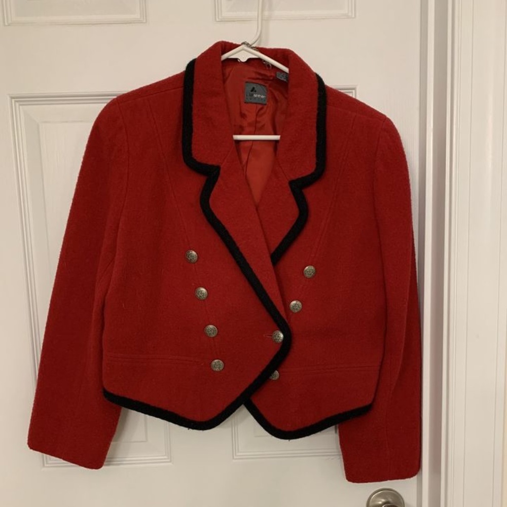 Lizwear Petites, Vintage Wool Blend Waist Coat, Size 10P